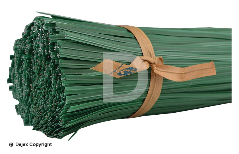 100mm GREEN PAPER TWIST TIES