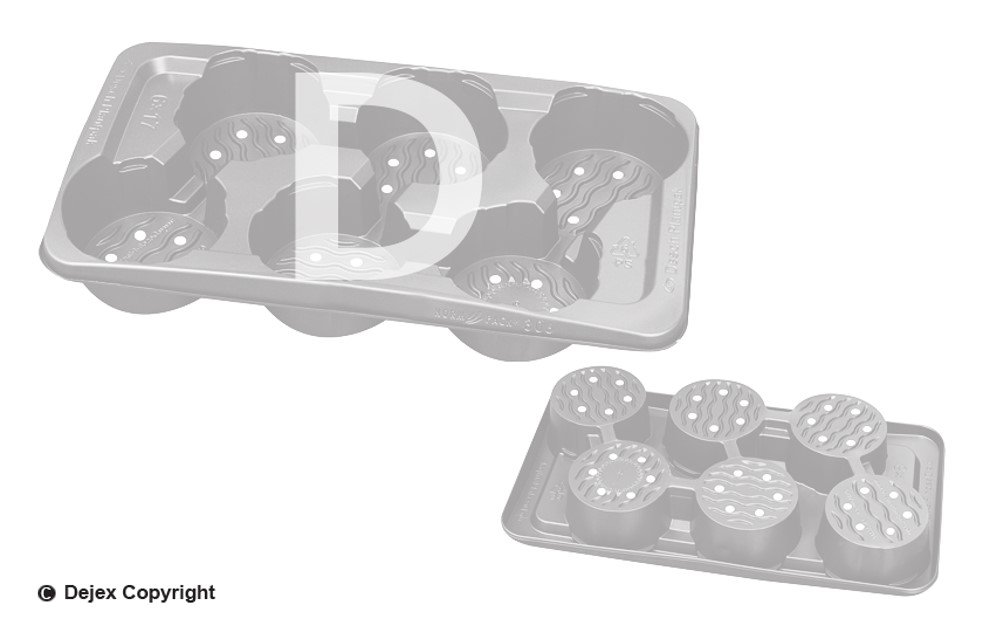 17x6 NORM TRAY+HOLES DESCH GREY PS_50 PACK (24 PER PALLET)