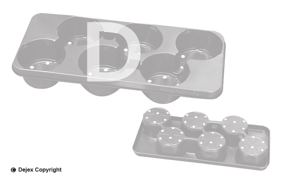 14/15x6 NORM TRAY+HOLES DESCH GREY PS_50 PACK (32 PER PALLET)