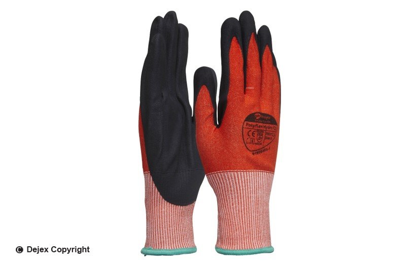 POLYFLEX HYDRO WORK GLOVES - LARGE 10