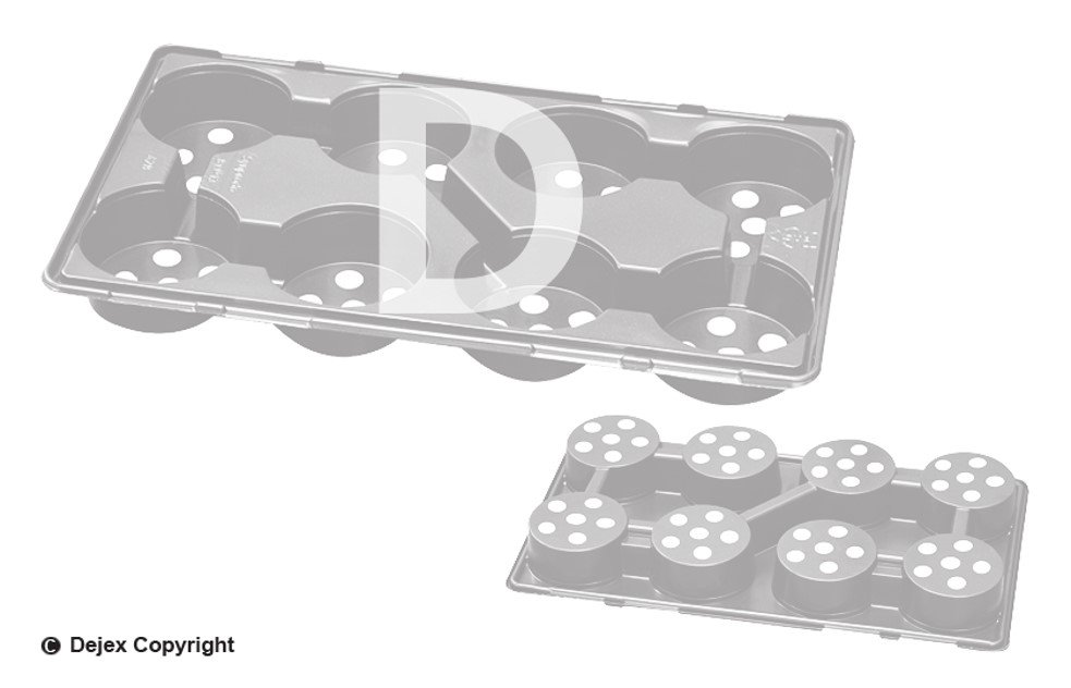 13x8 MORAM TRAYS+HOLES DESCH GREY PS_68 PACK (32 PER PALLET)