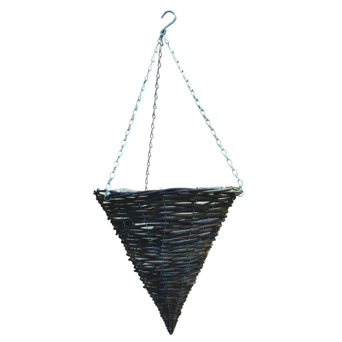 BLACK RATTAN CONE 12" (x20)