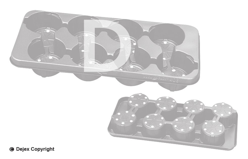 13x8 NORM TRAY+HOLES TEKU GREY PS_64 PACK (18 PER PALLET)